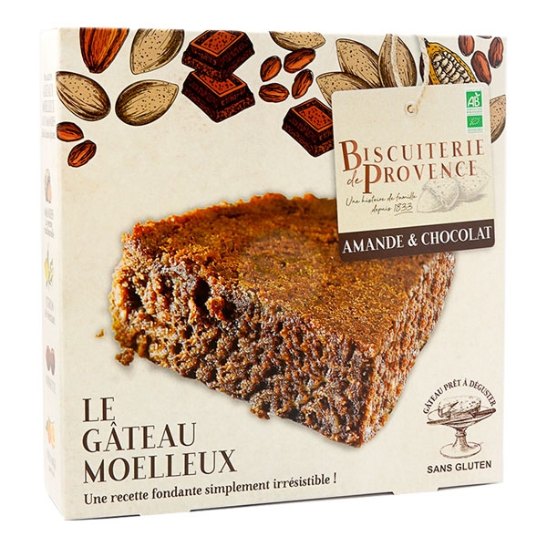 Gateau Bio Amandes Et Chocolat Sans Gluten Biscuiterie De Provence